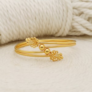 Wedding 22k Gold Bangle Bracelet, Fine Gold Handmade Women Jewelry, Indian Jewellery, Gift, Real Gold, handcrafted Gold Cuff Bangle, os1343
