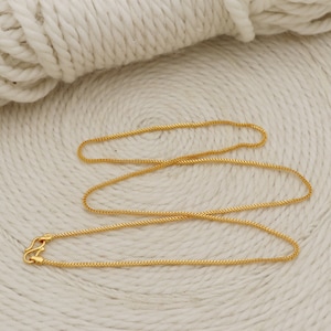 22k Gold Chain Necklace Chain, Fine Gold Handmade Women Wedding Jewelry ...