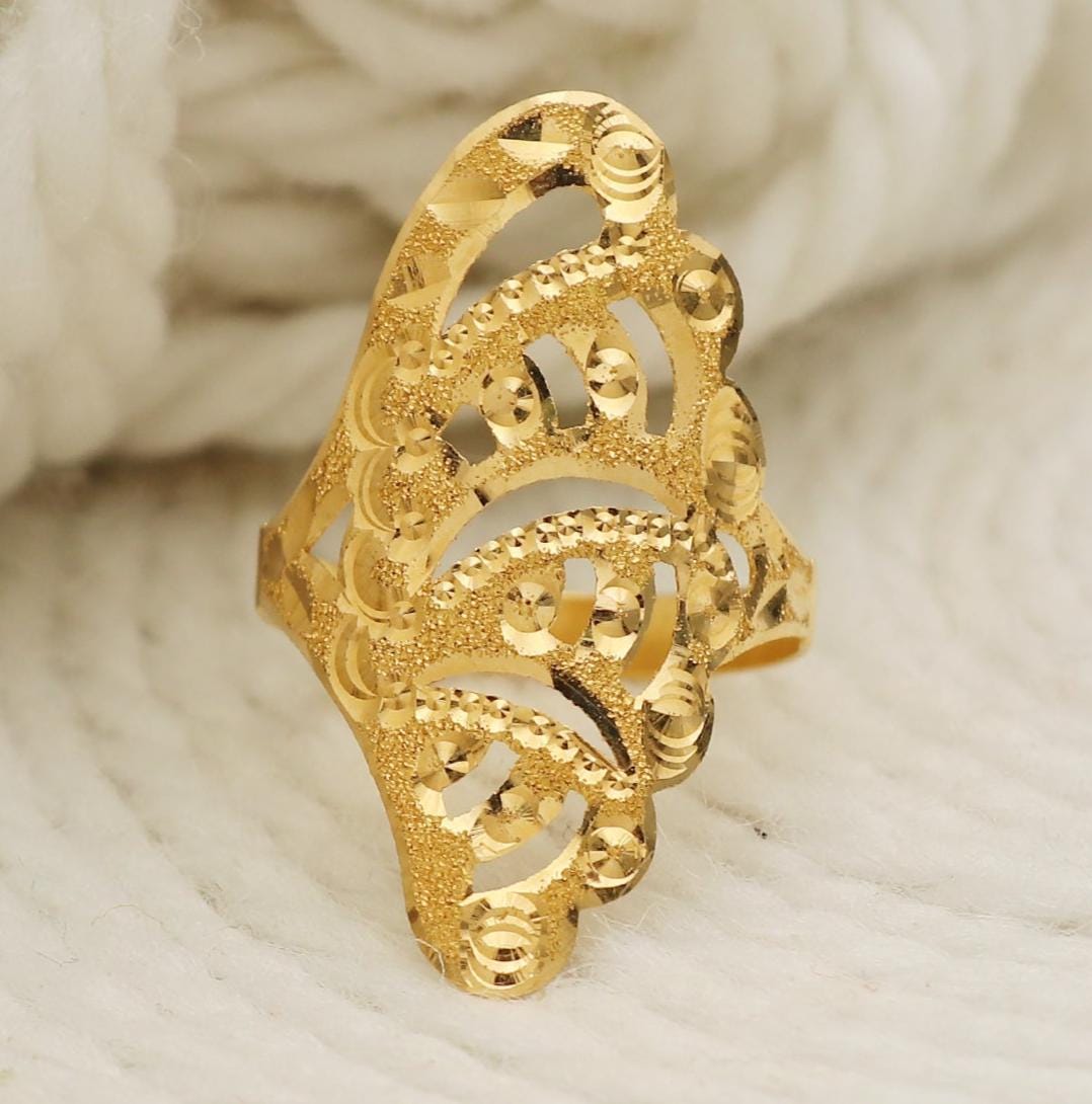 22k Gold Ring, Handmade Ring, Indian, Gift, Real Gold, Women Gold