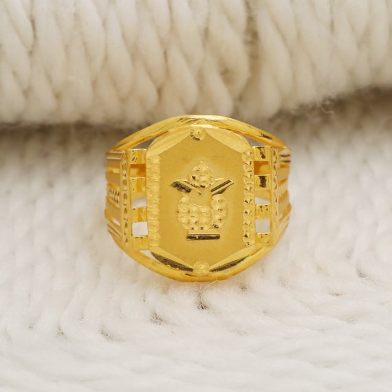22k Solid Yellow Gold Handmade Indian Ring Jewelry, Gift, Real