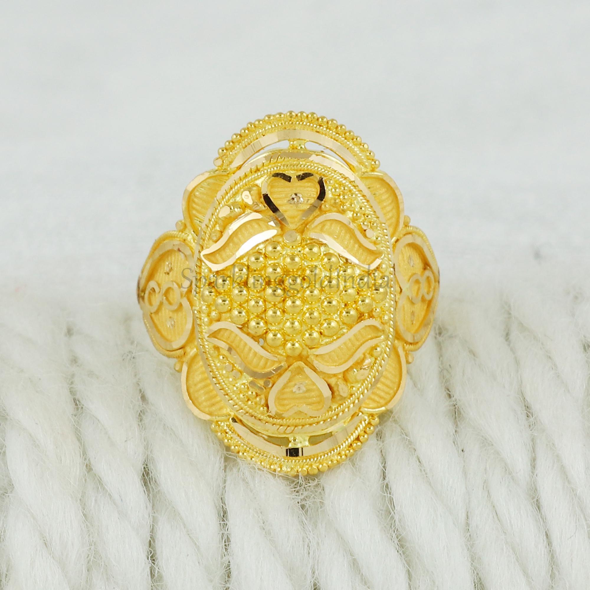 22k Gold Ring, Handmade Jewelry, Indian, Gift, Real Gold, Women Gold Ring, handcrafted Gold Ring, all size US OS3586 22k Gold Ring, Handmade Jewelry, Indian, Gift, Real Gold, Women Gold Ring, handcrafted Gold Ring, all size US OS3586