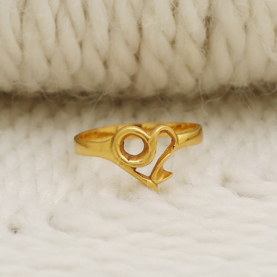22k Gold Ring, 22kt Solid Gold Ring, Handmade Gold Jewelry, Indian ...