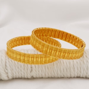 22k Gold Bangle Bracelet, Fine Gold Handmade Women Jewelry, Indian Jewellery, Gift, Real Gold, handcrafted Gold Cuff Bangle