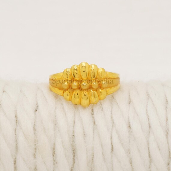 20k Gold Ring, 20k Handmade Gold Jewelry, Indian, Gift, Real Gold