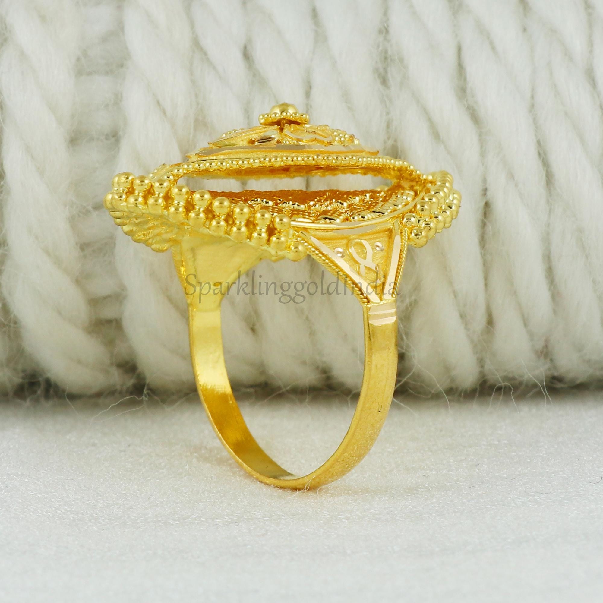 Fine Designed Ring, 22k Fine Gold Ring, 22k916 Well Crafted Gold
