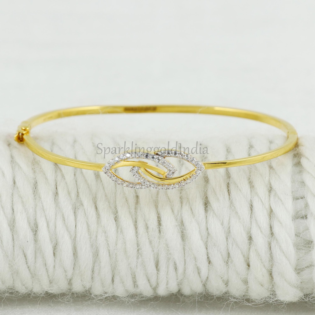 Well Crafted Handmade 22k Gold Bangle, Fine Designed Gold Bracelet