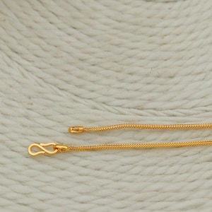 box style 22k yellow gold chain necklace handmade jewelry for gift, Indian gold 22kt jewelry for gift Free Shipping