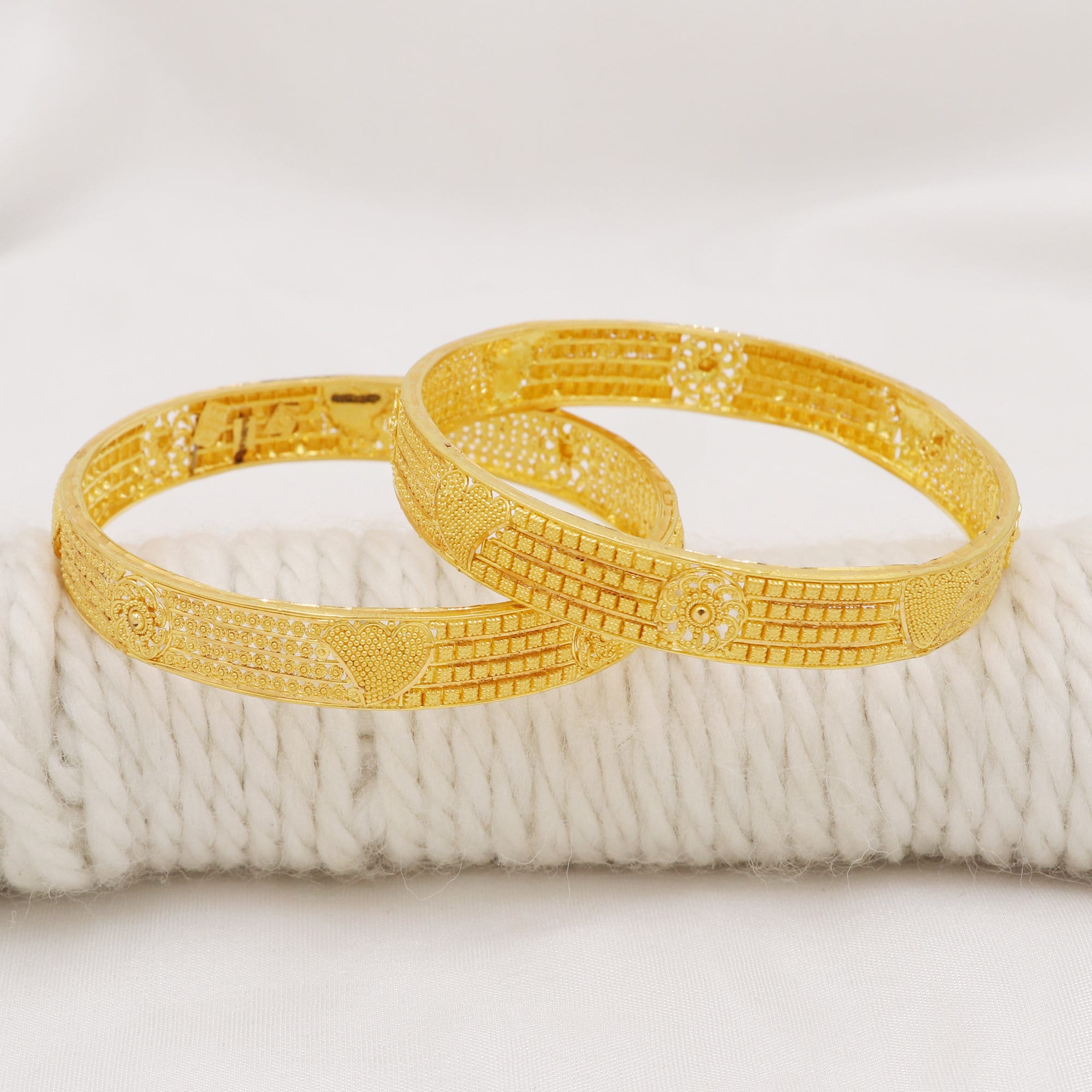 Gold Bangles Yellow Gold 22kt Alankar Gold Bangle Candere by Kalyan Jewellers