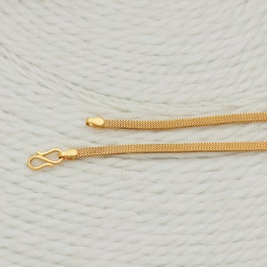 box style 22k yellow gold chain necklace handmade jewelry for gift, Indian gold 22kt jewelry