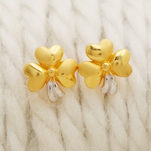 22k Gelbgold Ohrstecker handgemachte Schmuck für Geschenk, indische solid Gold 22kt Juwelen, OS2101