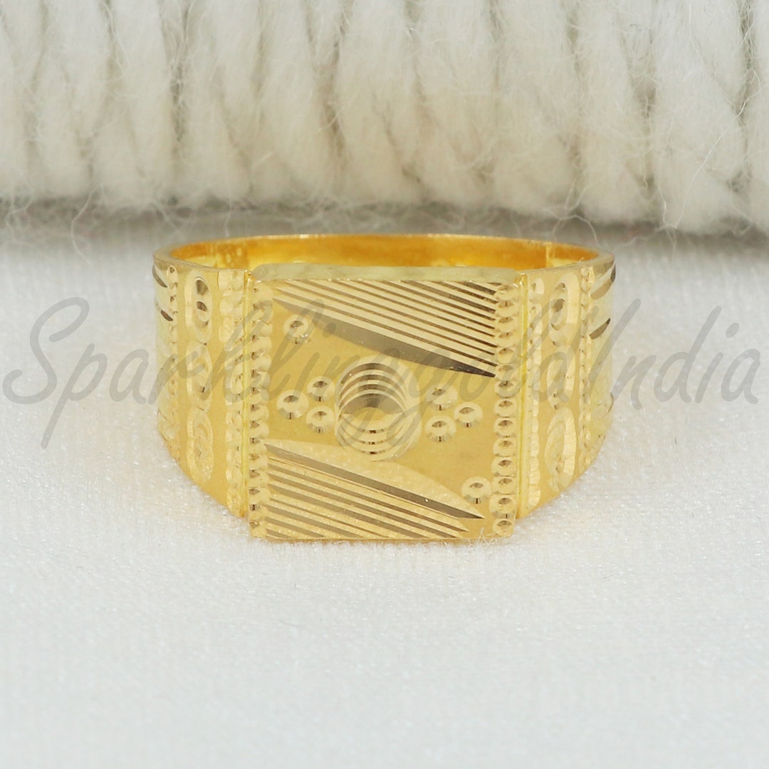 22k Gold Ring, Handmade Jewelry, Indian, Gift, Real Gold, Women