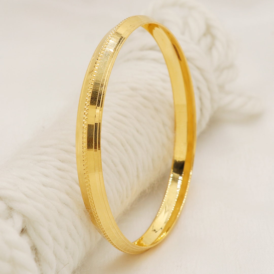 Men 22k Gold Kada Bracelet, Fine Gold Handmade Men's or Unisex