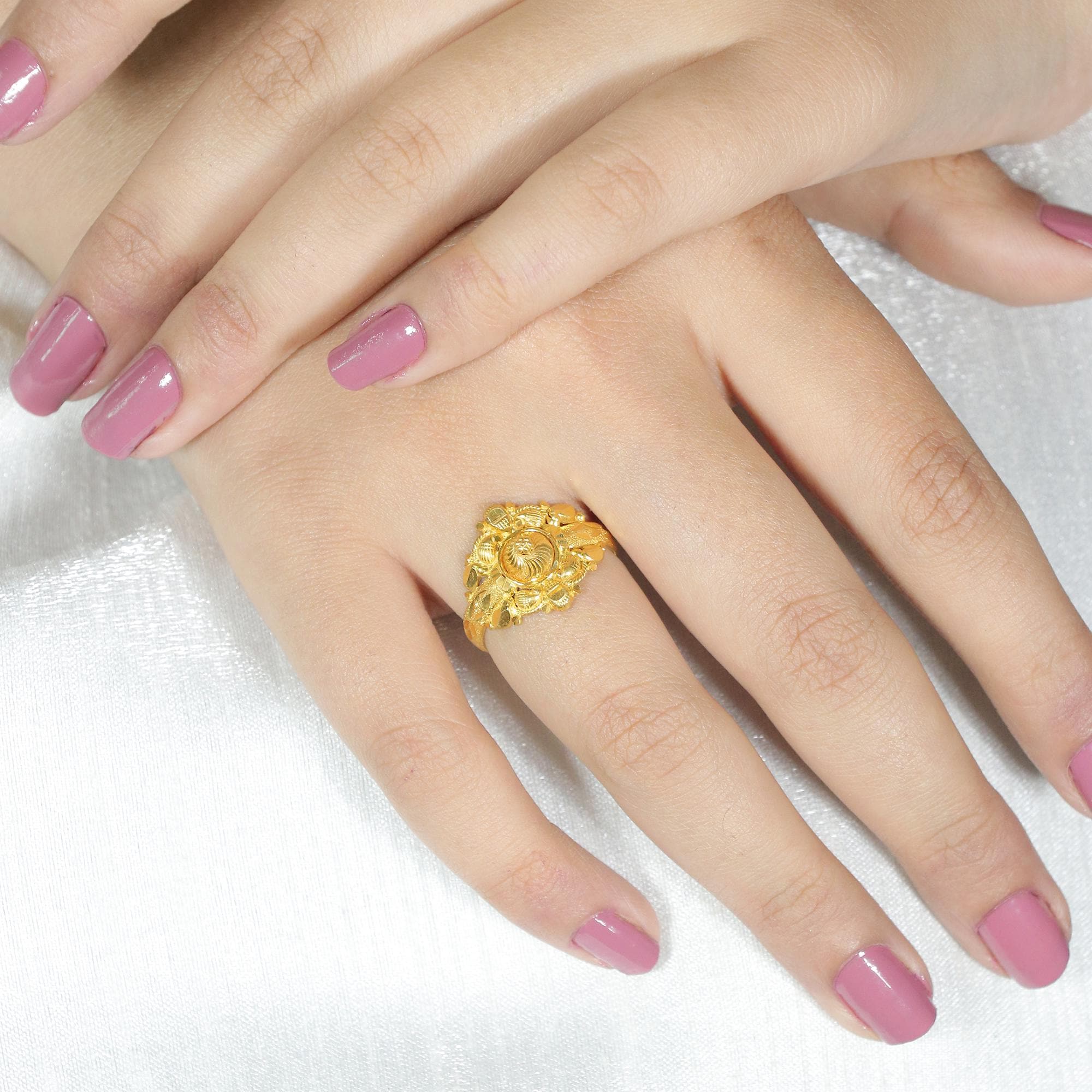 22k Gold Ring, Handmade Jewelry, Indian, Gift, Real Gold, Women