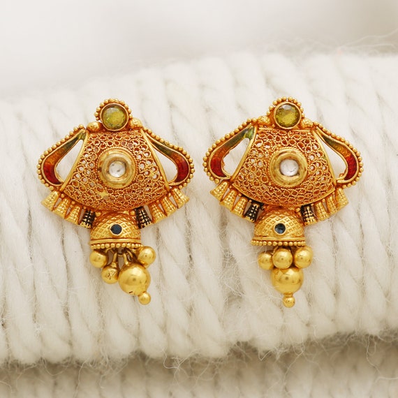 Latest design earrings gold discount