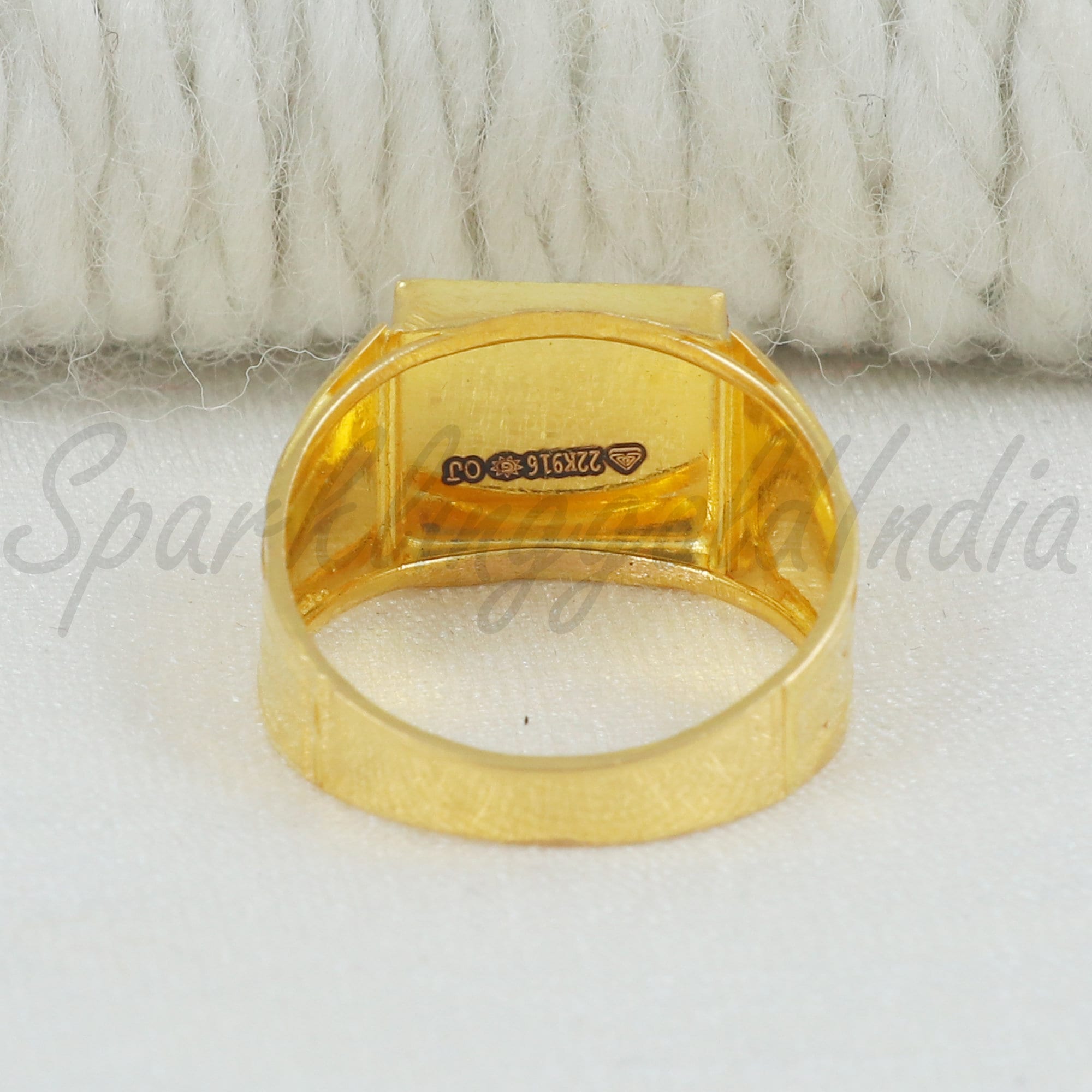 INDIAN JEWELRY IH(Indian Hand Made) リング 22k Gold Handmade Indian Ring , Luxurious Jewelry, Gift, Real Gold