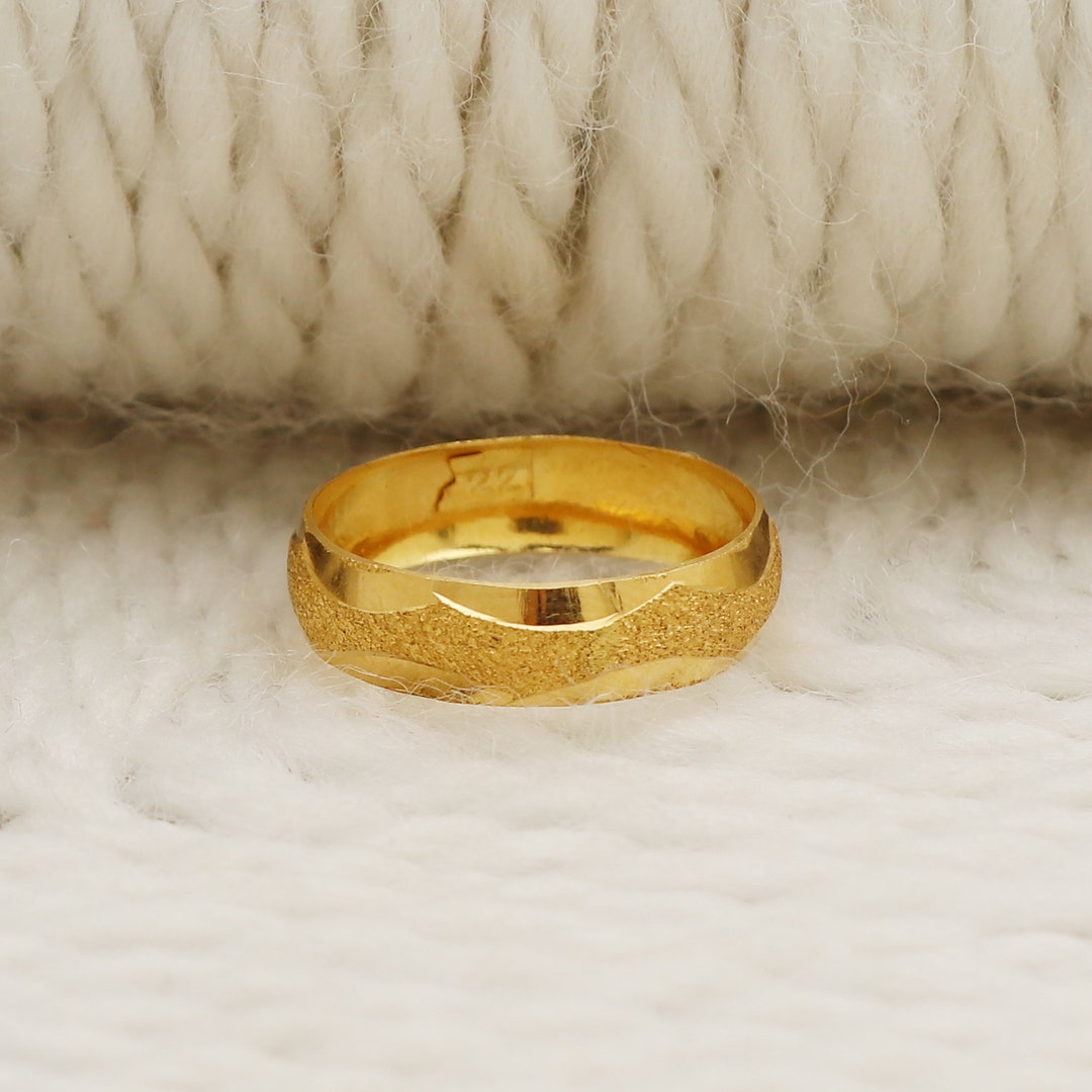 22k Gold Ring 22kt Solid Gold Ring Handmade Gold Jewelry - Etsy