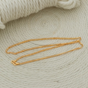 22kt yellow gold chain necklace handmade jewelry for gift, Indian gold 22kt jewelry for gift
