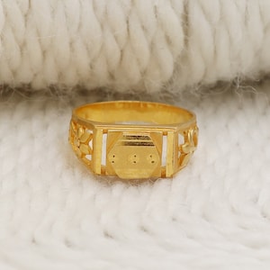 22k solid Yellow Gold handmade indian Ring Jewelry, Gift, Real Gold, handcrafted Gold Ring