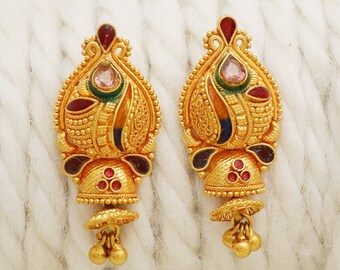 Handmade 22k Gold Earrings - Etsy