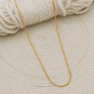 22k Gold Chain Necklace Chain, Fine Gold Handmade Women Wedding Jewelry ...