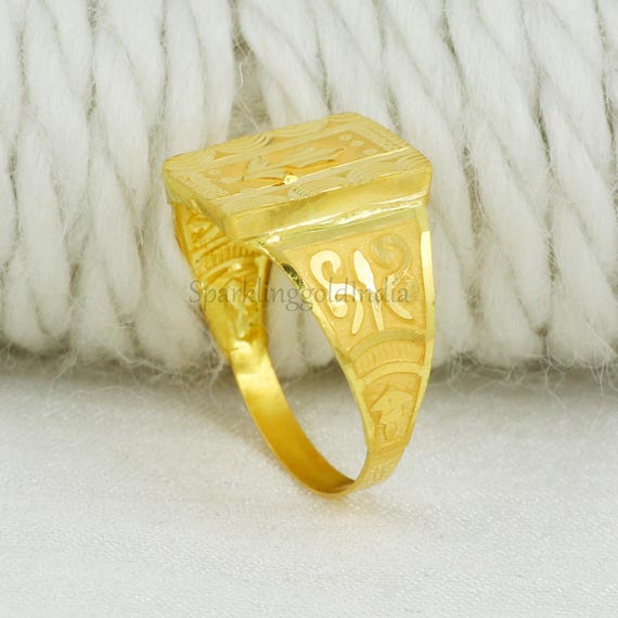 22k Gold Ring, Handmade Jewelry, Indian Handcrafted Gold