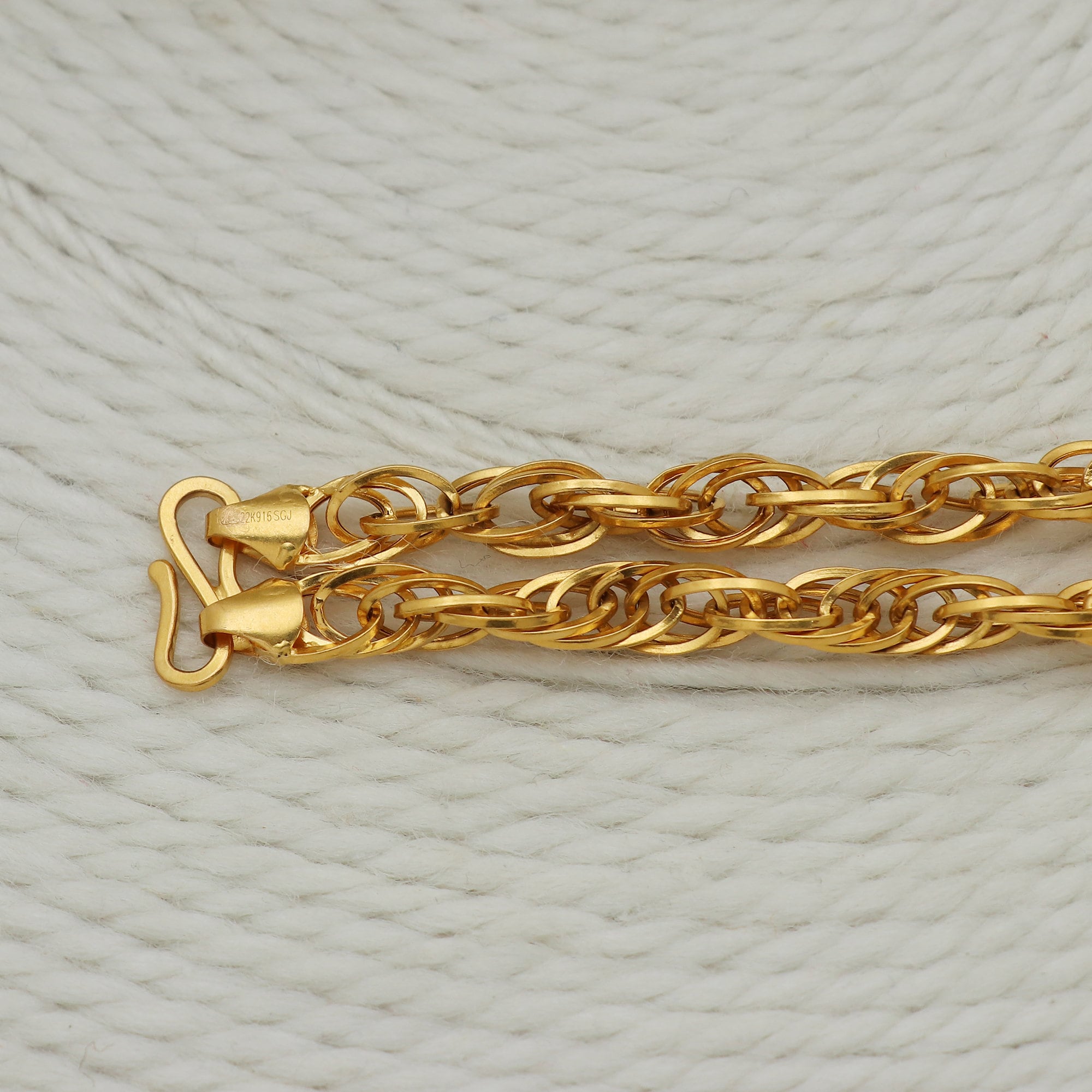 Twisted Rope Chain Fine Crafted 22k Gold Handmade Chain Fine Gold ...