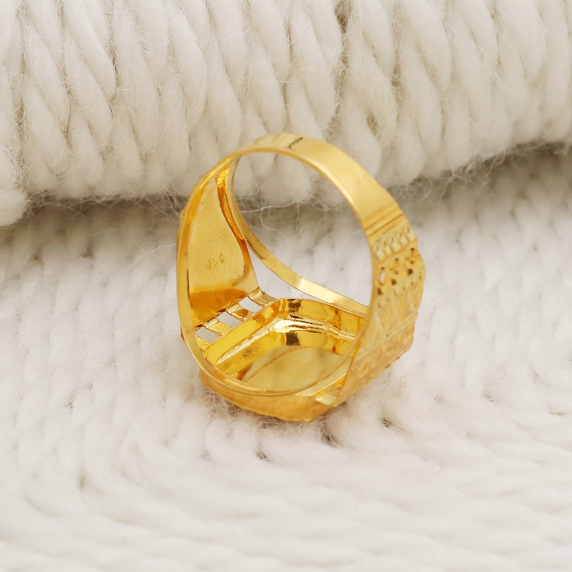 Fine Gold Rings Well Workmanship Designed Ring, 22k Fine Gold Ring, 22k916 Fine Crafted ...