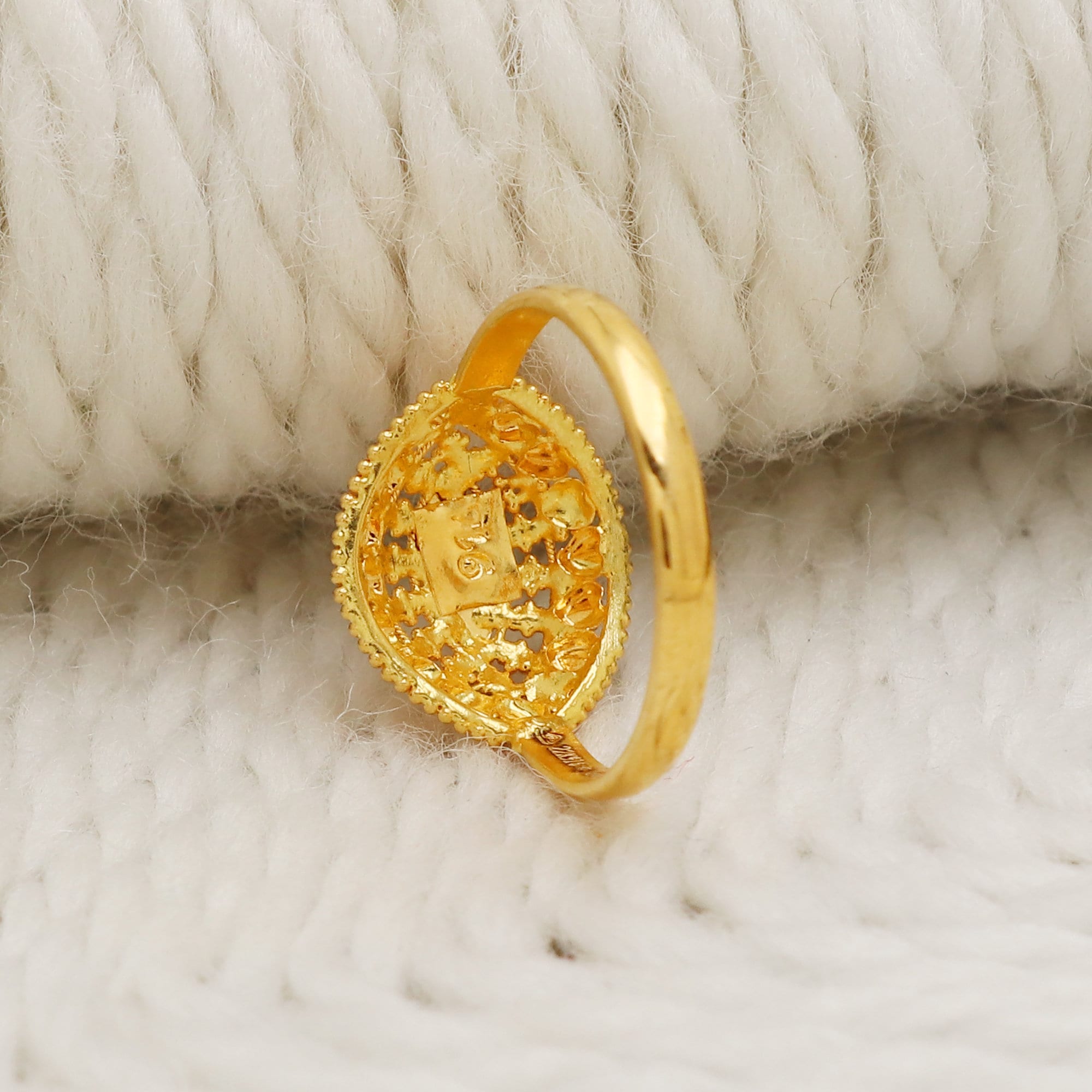 Detailed Design 22k Yellow Gold Indian Ring Jewelry, OOS1759 - Etsy
