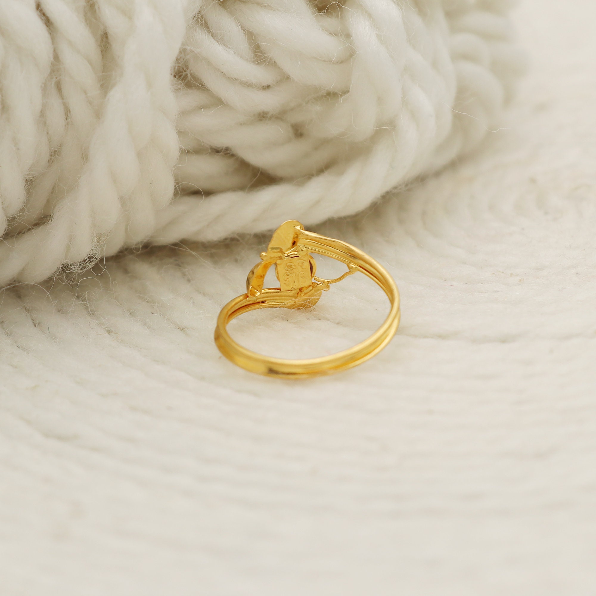 22k Gold Ring, Handmade Jewelry, Indian, Gift, Real Gold, Women Gold