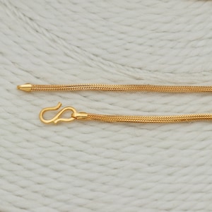 box style 22k yellow gold chain necklace handmade jewelry for gift, Indian gold 22kt jewelry