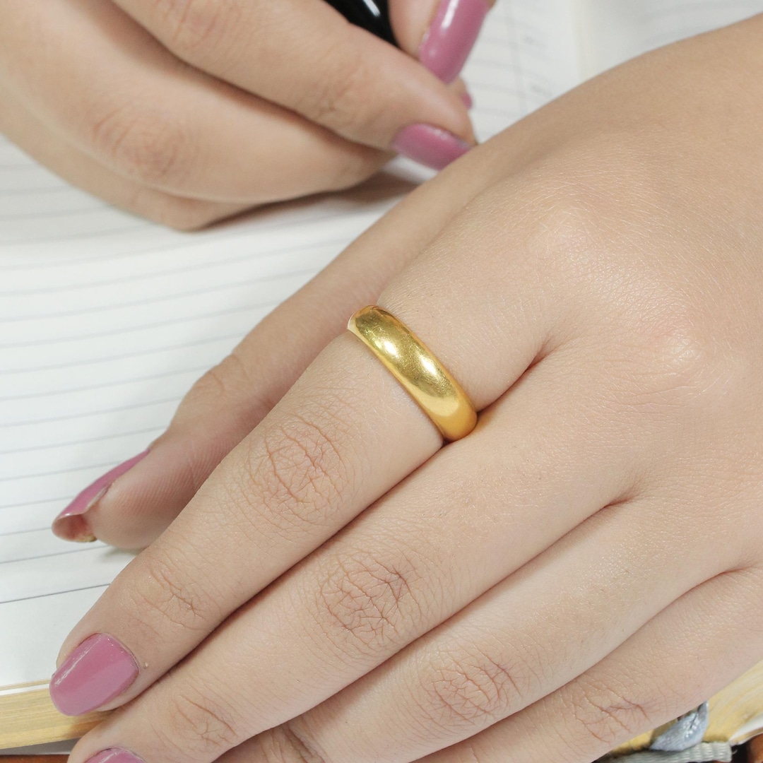 Fine Gold Rings Fine Designed Band Ring, 22k Fine Gold Ring, 22k916 Well Crafted Gold ...