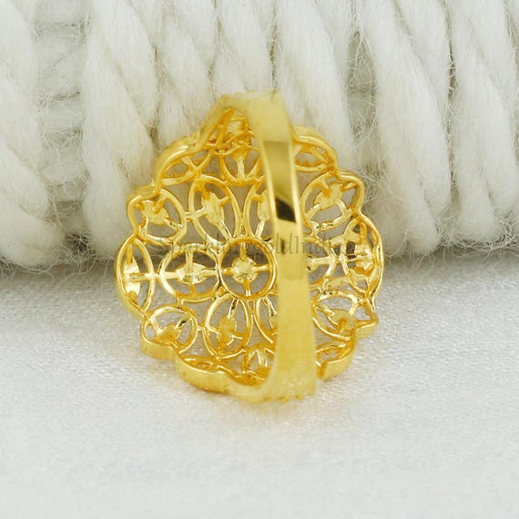 22k Gold Ring, Handmade Jewelry, Indian, Gift, Real Gold, Women