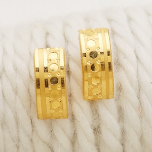 22k Gelbgold Ohrstecker handgemachte Schmuck für Geschenk, indische solid Gold 22kt Juwelen, OS2139