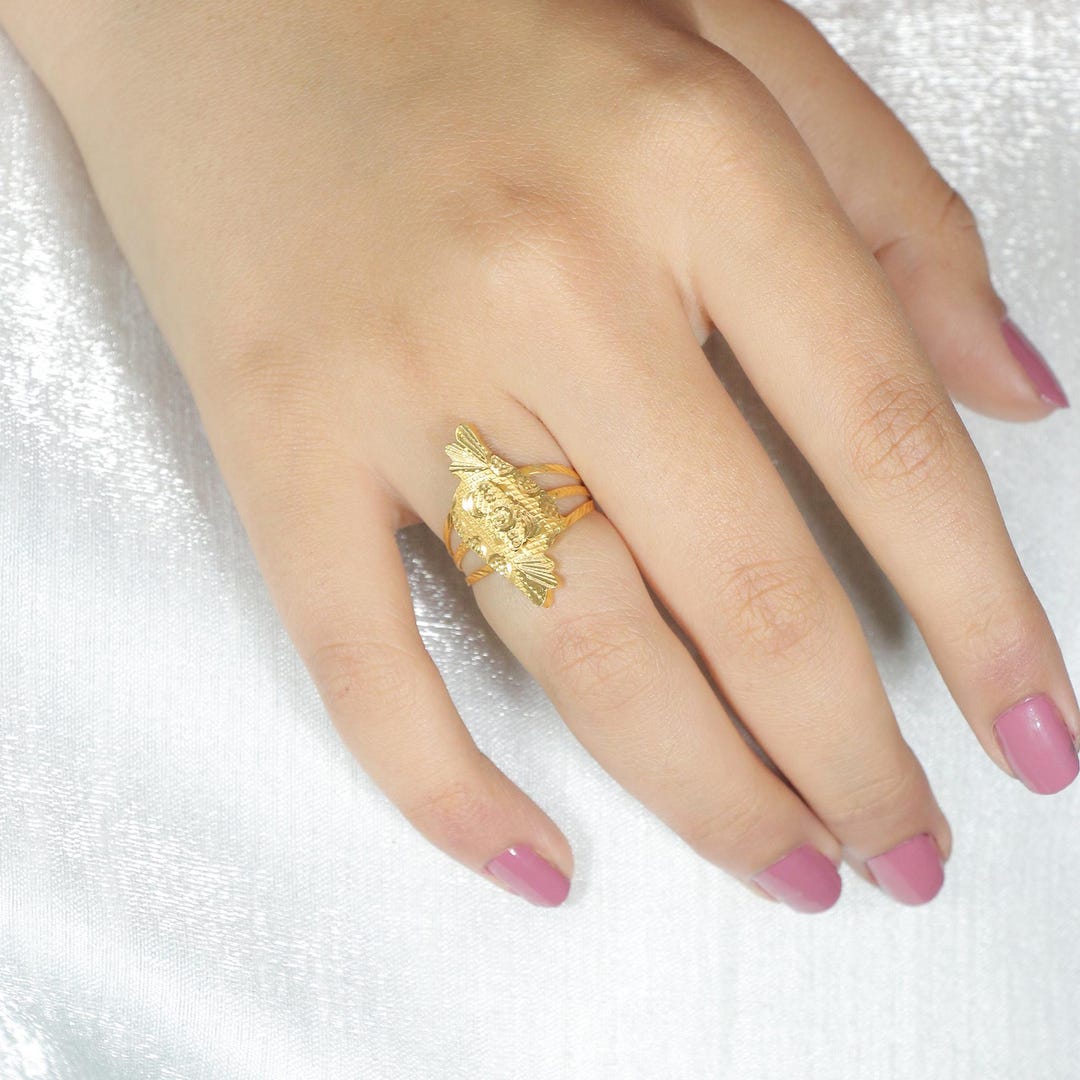 Fine Gold Rings Fine Designed Ring, 22k Fine Gold Ring, 22k916 Well Crafted Gold Ring ...