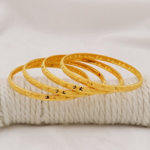 wedding 22k Gold Bangle Bracelet, Fine Gold Handmade Women Jewelry, Indian Jewellery, Gift, Real Gold, handcrafted Gold Cuff Bangle