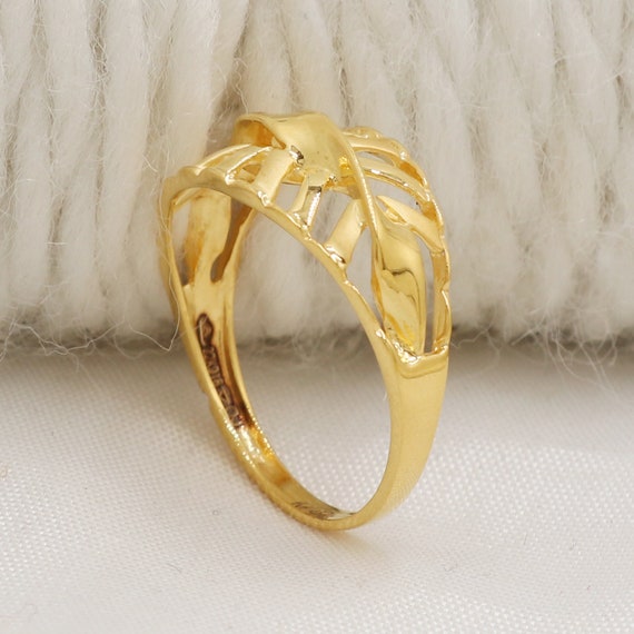 22k Gold Ring, Indian Handmade Jewelry, Women's Real Jewelry
