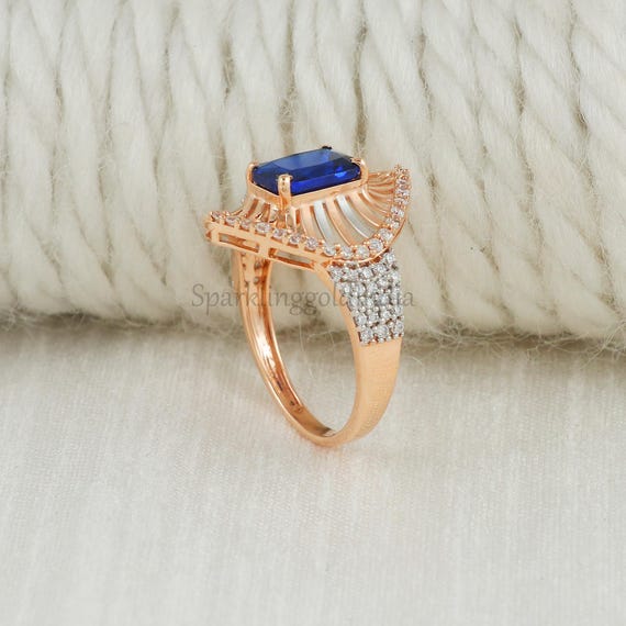 18k Rose Gold Flower Filigree Ring, 18kt 18ct Rose Gold Ring