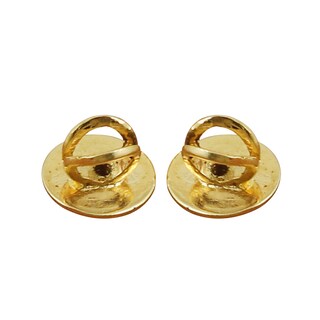 Orecchini In Oro Giallo 9K Certificato – 3x7 Mm, A Raggio, Con Chiusura Di Sicurezza A Vite, Ipoallergenici, Fatti A Mano In Spagna