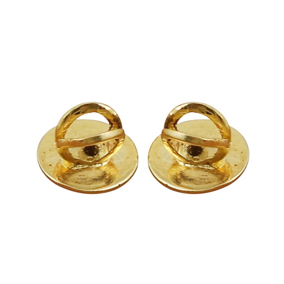 Orecchini In Oro Giallo 9K Certificato – 3x7 Mm, A Raggio, Con Chiusura Di Sicurezza A Vite, Ipoallergenici, Fatti A Mano In Spagna
