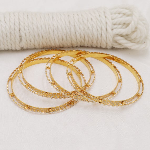 Designer 22k916 Hallmark Bangle, 22k Handmade Gold Bangle, OOS2653