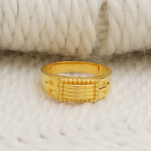 Wedding 22k solid Yellow Gold handmade indian Ring Jewelry, Gift, Real Gold, handcrafted Gold Ring, all size US