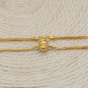 22k Gold Chain Necklace Chain, Fine Gold Handmade Women Wedding Jewelry ...