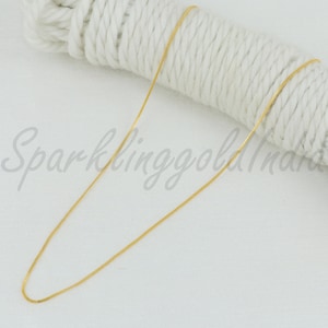 22k yellow gold chain necklace jewelry for gift, Indian gold 22kt jewels, unique rope chain. OS3096