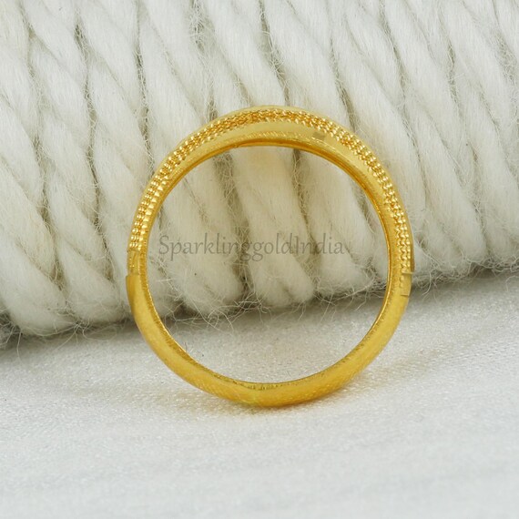 22k Gold Ring, Handmade Jewelry, Indian, Gift, Real Gold 22k Gold Ring, Handmade Jewelry, Indian, Gift, Real Gold