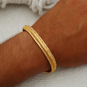 22k yellow gold chain bracelet handmade jewelry for gift, Indian gold 22kt jewelry