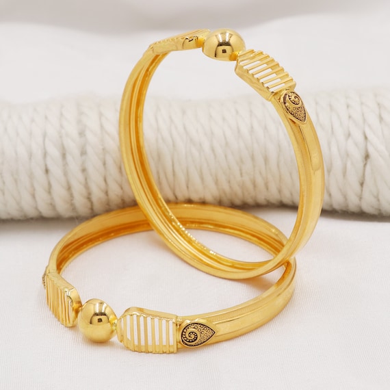 Designer 22k916 Hallmark Bangle, 22k Handmade Gold Bangle - Etsy