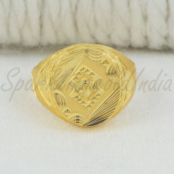 22k Gold Ring, Handmade Jewelry, Indian, Gift, Real Gold, Women