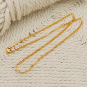 box style 22k yellow gold chain necklace jewelry for gift, Indian gold 22kt jewels, os1526