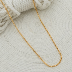 22k yellow gold chain necklace handmade jewelry for gift, Indian gold 22kt jewelry