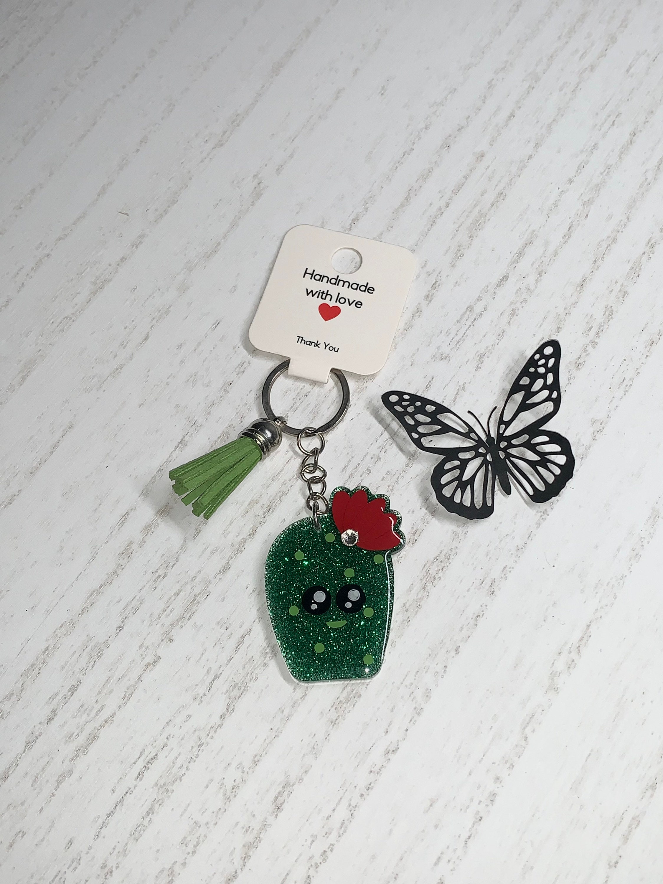 Cactus Keychain - Etsy